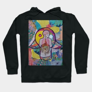 Inside Out Hamsa by Harriette Knight Hoodie